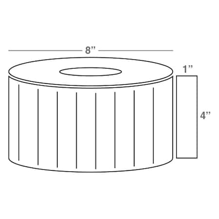 Wasp Technologies THERMAL TRANSFER LABELS 4.0 X 1.0 - 8 OD OUTSIDE DIAMETER. 3 STANDARD CORE. 633808402860